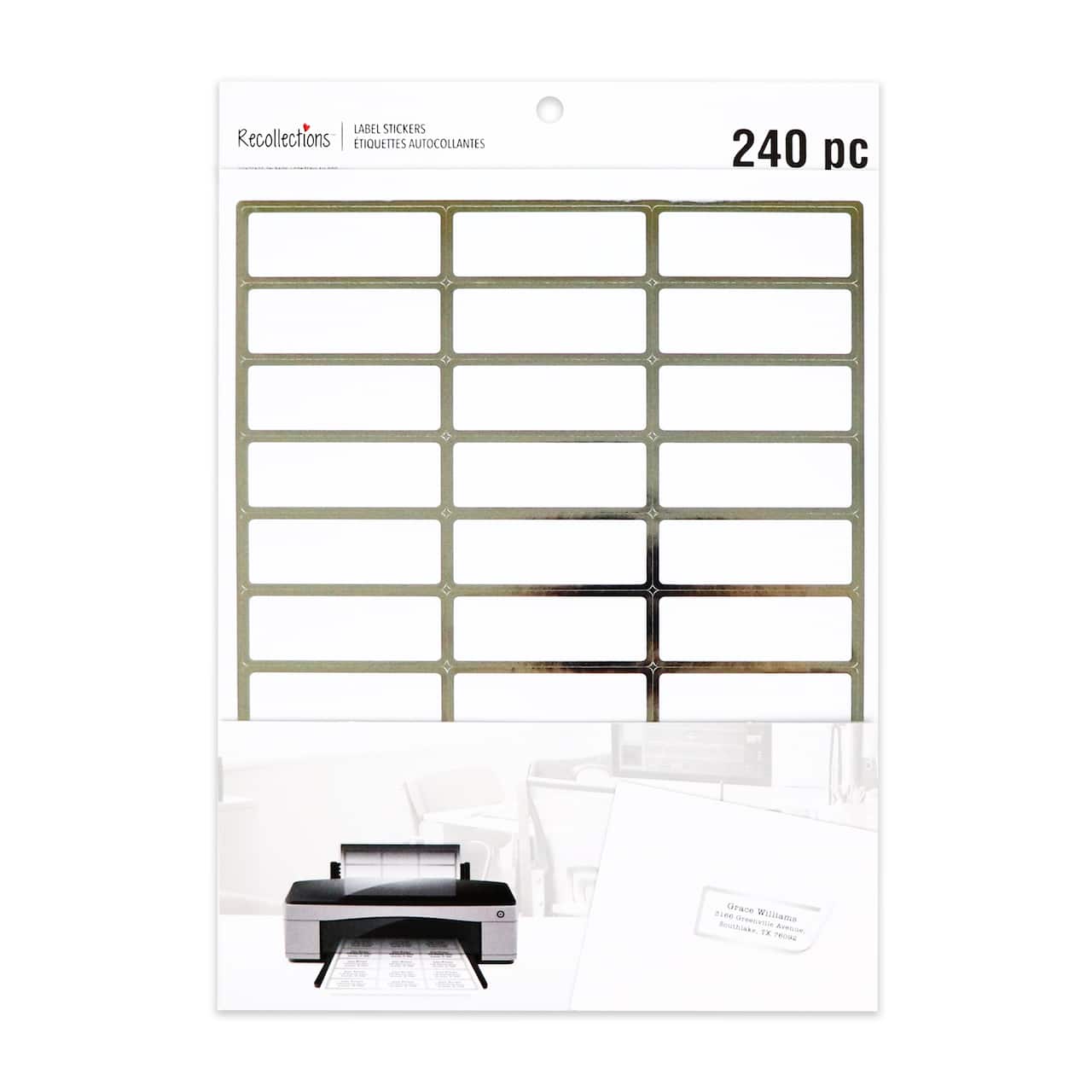 Silver Foil Address Label Stickers by Recollections™